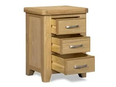 ASC ASC Selkirk 3 Drawer Oak Wooden Small Bedside Table (Assembled)