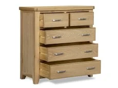 ASC ASC Selkirk 3+2 Oak Wooden Chest of Drawers (Assembled)