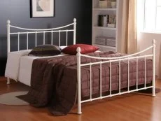 Time Living Clearance - Time Living Alderley 4ft6 Double Ivory Metal Bed Frame