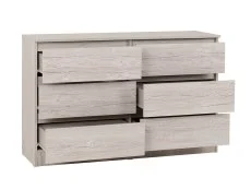 Seconique Malvern Urban Snow 3+3 Drawer Chest of Drawers