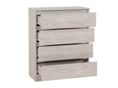 Seconique Seconique Malvern Urban Snow 4 Drawer Chest of Drawers