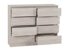 Seconique Malvern Urban Snow 4+4 Drawer Chest of Drawers