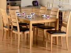 Seconique Seconique Logan Oak Dining Table and 6 Chair Set