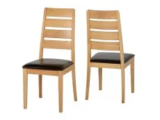 Seconique Seconique Logan Set of 2 Oak Dining Chairs