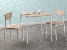 Seconique Seconique Riley White and Oak Dining Table and 2 Chair Set