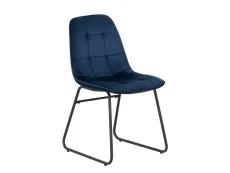 Seconique Seconique Lukas Set of 2 Blue Velvet Dining Chairs