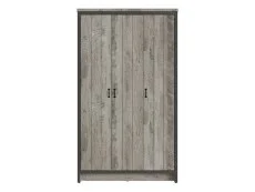 GFW GFW Boston Grey Wood Effect 3 Door Triple Wardrobe