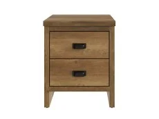 GFW GFW Boston Knotty Oak Effect 2 Drawer Bedside Table