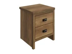 GFW GFW Boston Knotty Oak Effect 2 Drawer Bedside Table