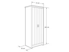 GFW GFW Boston Knotty Oak Effect 2 Door Double Wardrobe