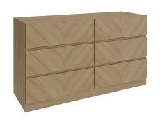 GFW GFW Catania Euro Oak 3+3 Drawer Chest of Drawers