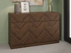 GFW GFW Catania Royal Walnut 3 Door 3 Drawer Sideboard