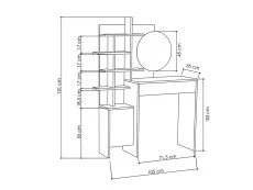 GFW GFW Freyja White 1 Drawer Dressing Table with Mirror