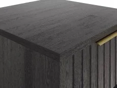 GFW GFW Nervata Black and Gold 1 Drawer Lamp Table