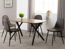 Seconique Seconique Athens Oak Effect Dining Table and 4 Chair Set