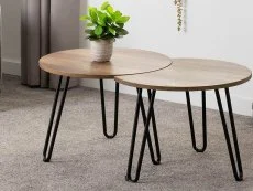 Seconique Seconique Athens Oak Effect Duo Coffee Table Set