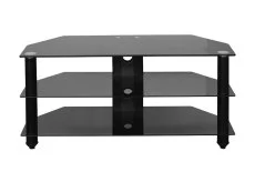 Seconique Seconique Bromley Black Glass TV Cabinet