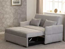 Seconique Chelsea Silver Fabric Sofa Bed