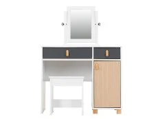 Seconique Seconique Brooklyn Grey and Oak 1 Door 2 Drawer Dressing Table Set