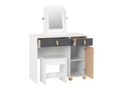 Seconique Seconique Brooklyn Grey and Oak 1 Door 2 Drawer Dressing Table Set