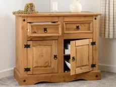 Seconique Corona Pine 2 Door 2 Drawer Sideboard