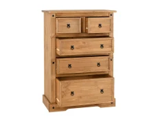 Seconique Seconique Corona Pine 3+2 Drawer Chest of Drawers