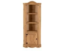 Seconique Seconique Corona Pine 1 Door Corner Display Cabinet