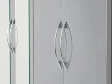 Seconique Seconique Nevada Grey Gloss and Oak 6 Door 2 Drawer Mirrored Wardrobe