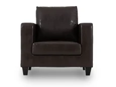 Seconique Seconique Tempo Brown Faux Leather Arm Chair