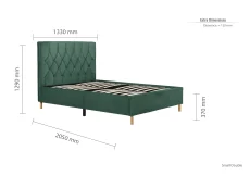 Birlea Furniture & Beds Birlea Loxley 4ft Small Double Green Fabric Bed Frame