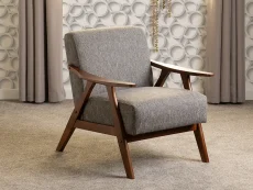 Seconique Seconique Kendra Grey Fabric Accent Chair