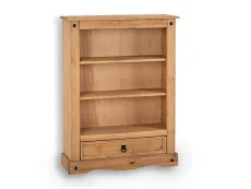 Seconique Seconique Corona Pine 1 Drawer Wooden Bookcase