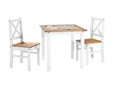 Seconique Seconique Salvador White and Tile Dining Table and 2 Chair Set