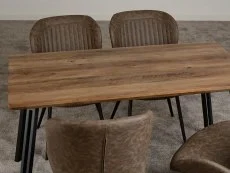 Seconique Seconique Quebec Oak Effect Dining Table and 4 Chair Set