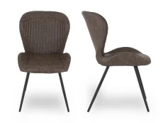 Seconique Seconique Quebec Set of 4 Brown Faux Leather Dining Chairs