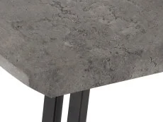 Seconique Seconique Quebec Wave Concrete Effect Dining Table and 4 Grey Chair Set