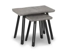 Seconique Seconique Quebec Wave Concrete Effect Nest of Tables