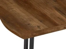 Seconique Seconique Quebec Wave Oak Effect Dining Table and 4 Lukas Grey Velvet Chairs