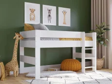 Kidsaw Kidsaw Kudl 3ft Single White Mid Sleeper Bed Frame