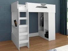 Kidsaw Kidsaw Kudl White Wooden High Sleeper Bed Frame