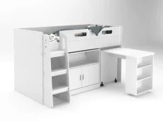 Kidsaw Kidsaw Kudl White Storage Mid Sleeper Bed Frame