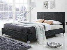 Time Living Time Living Brooklyn Dark Grey Fabric Bed Frame