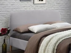 Time Living Time Living Geneva Light Grey Fabric Bed Frame
