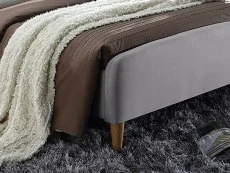 Time Living Time Living Geneva Light Grey Fabric Bed Frame