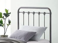 Time Living Havana 3ft Single Grey Metal Bed Frame