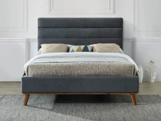 Time Living Mayfair 5ft King Size Dark Grey Fabric Bed Frame