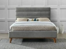 Time Living Time Living Mayfair Light Grey Fabric Bed Frame