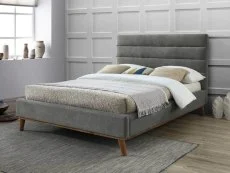 Time Living Time Living Mayfair Light Grey Fabric Bed Frame