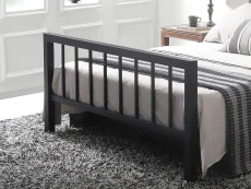 Time Living Metro 4ft Small Double Black Metal Bed Frame