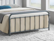 Time Living Miami 5ft King Size Grey Metal Bed Frame